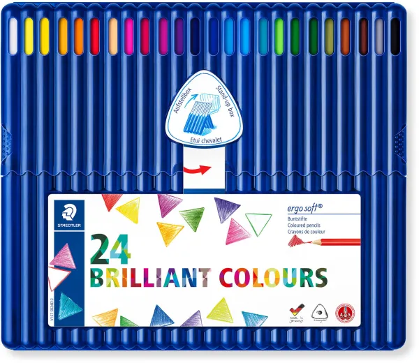 Staedtler Ergosoft 157 spalvoti pieštukai 24 vnt.