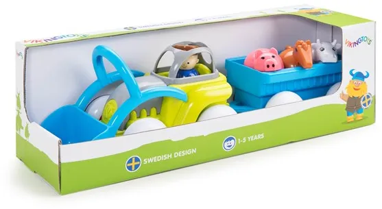 Viking Toys traktorius su priekaba
