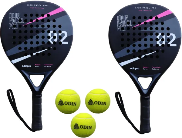 Odin Padel PAKETINIS PASIŪLYMAS (Odin Padel Nova Balance + Odin Padel Kamuoliukai - 3 vnt.)