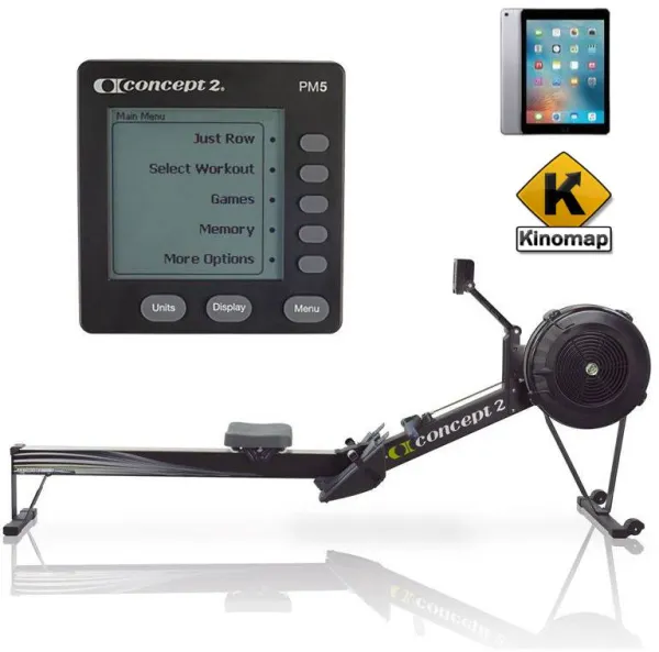 Concept2 Model D PM5 Irklavimo treniruoklis Juodas